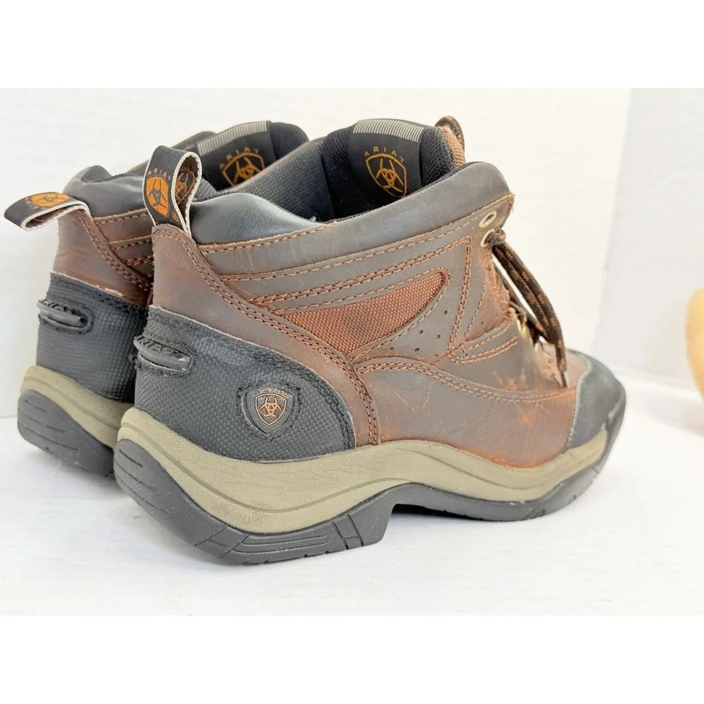 Ariat Terrain ATS Hiking Boots Brown Leather Men's 7.5D Style 10016378
